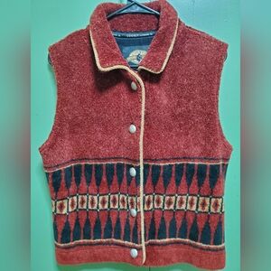 Red and Black Women's Vest